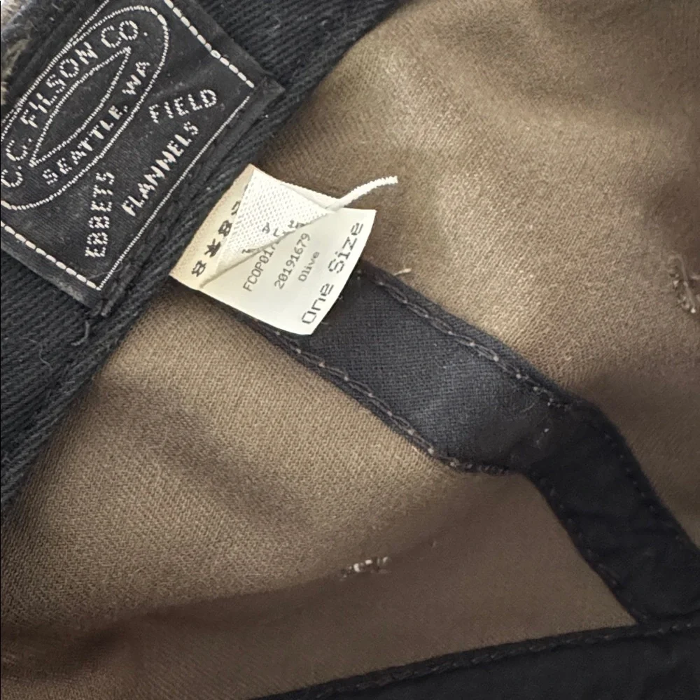 Filson x Ebbets Field Waxed Hat Olive Green USA Made - Picture 7 of 7